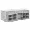 vidaXL Loft Bed Frame with Cabinet 3 pcs Concrete Grey Engineered Wood