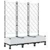 vidaXL Garden Planter with Trellis&Wheels 3 pcs White PP