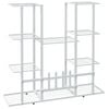 vidaXL Flower Stand 94.5x25x89 cm White Iron