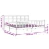 vidaXL Bed Frame without Mattress Black Super King Size Solid Wood Pine