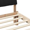 vidaXL Bed frame Brown and black 140 x 200 cm Solid pine wood