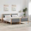 vidaXL Bed frame Brown and light grey 180 x 200 cm Solid pine wood