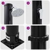 vidaXL Outdoor Solar Shower Black 217 cm PVC and aluminium