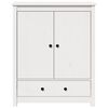 vidaXL Highboard White 83x41,5x100 cm Solid Wood Pine