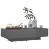 vidaXL Coffee Table High Gloss Grey 115x60x31 cm Engineered Wood