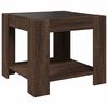 vidaXL Coffee Table with LED Brown Oak 53x53x45 cm Engineered Wood