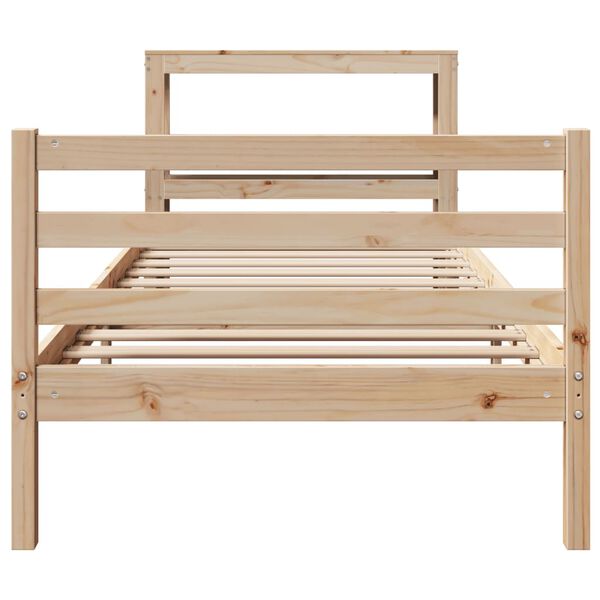 vidaXL Bed Frame without Mattress 100x200 cm Solid Wood Pine