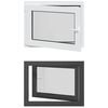 vidaXL Basement Window RISOR 80 x 70 cm PVC and Glass Anthracite