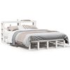 vidaXL Bed Frame without Mattress White 150x200 cm King Size Solid Wood Pine