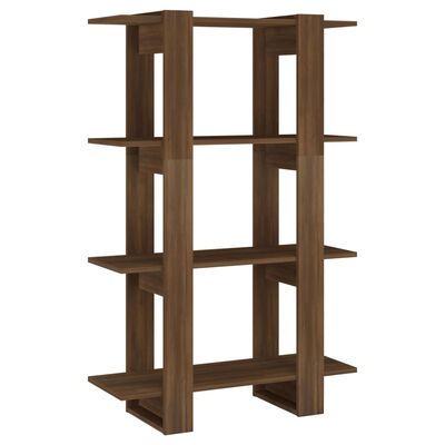 vidaXL Book Cabinet/Room Divider Brown Oak 80x30x123.5 cm