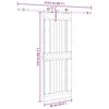 vidaXL Sliding Door with Hardware Set 85x210 cm Solid Wood Pine