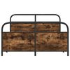 vidaXL Metal Bed Frame without Mattress Smoked Oak 140x200 cm