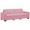 vidaXL Sofa Pink 221 x 78 x 80 cm Fabric