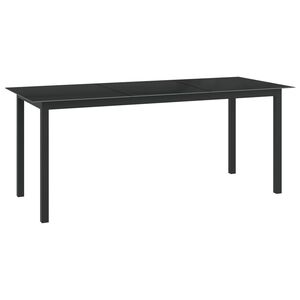 vidaXL Garden Table | Black | Aluminium | Large | Durable | Garden Table