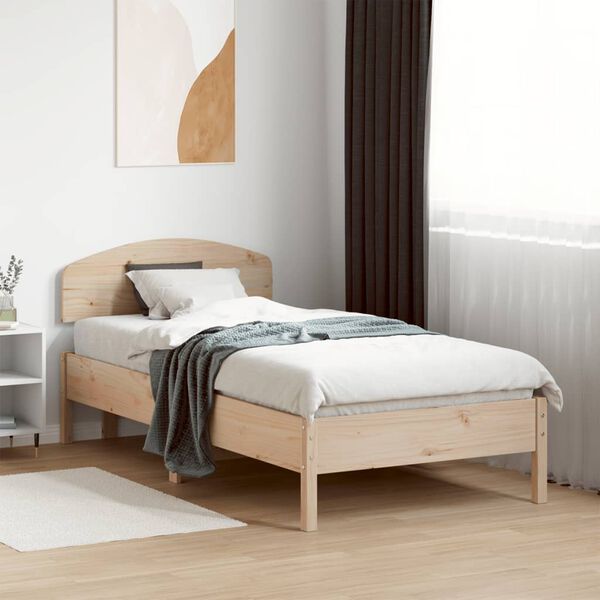 vidaXL Bed Frame without Mattress 90x190 cm Single Solid Wood Pine