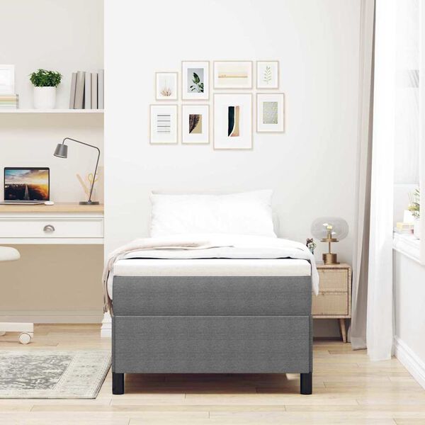 vidaXL Bed Frame Light grey 80 x 200 cm Corduroy fabric