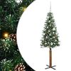 vidaXL Slim Christmas Tree with 150 LEDs Green and White 150 cm