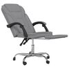 vidaXL Reclining Office Chair Light Grey Fabric