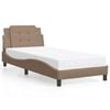 vidaXL Bed Frame without Mattress "Zadar" Cappuccino 90x190 cm Single Faux Leather