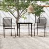 vidaXL 3 Piece Garden Dining Set Black
