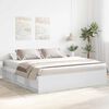 vidaXL Bed Frame without Mattress White 180x200 cm Super King Super King Size