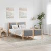vidaXL Bed frame Brown and light grey 120 x 190 cm Solid pine wood