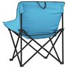 vidaXL Camping Chairs with Pocket Foldable 2 pcs Bright Blue