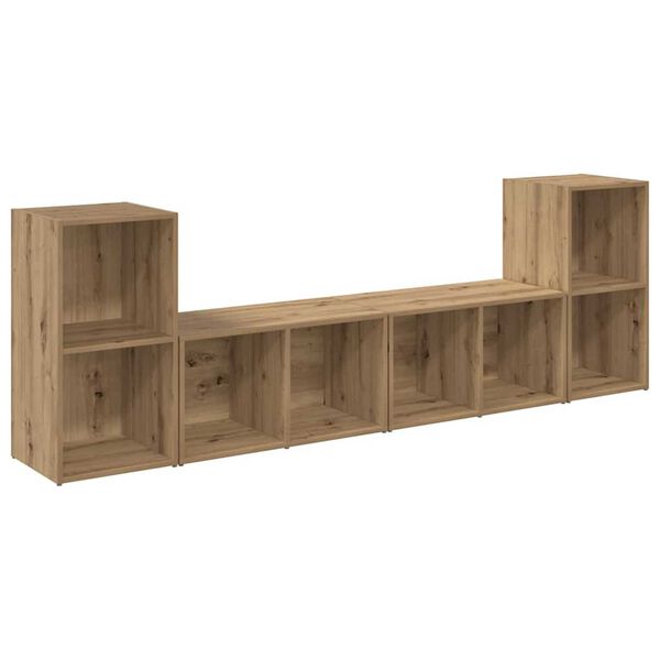 vidaXL TV Cabinet Set Wall-mounted 4 pcs Artisan Oak 37 x 37 x 72 cm