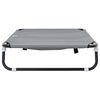 vidaXL Dog Bed Folding Manual Light Grey 90 x 55 x 18 cm Steel