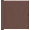 vidaXL Balcony Screen 110 x 400 cm Oxford Fabric Rectangular Brown
