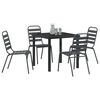 vidaXL Garden Dining Set 5 pcs Anthracite Powder-Coated Steel