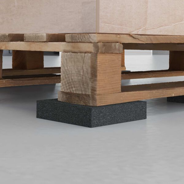 vidaXL Rubber Pad Black Rubber