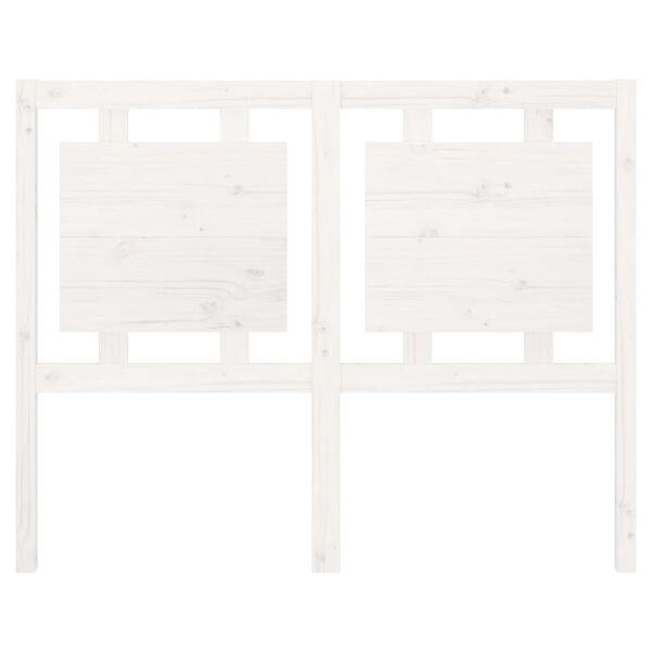 vidaXL Bed Headboard White 125.5x4x100 cm Solid Pine Wood
