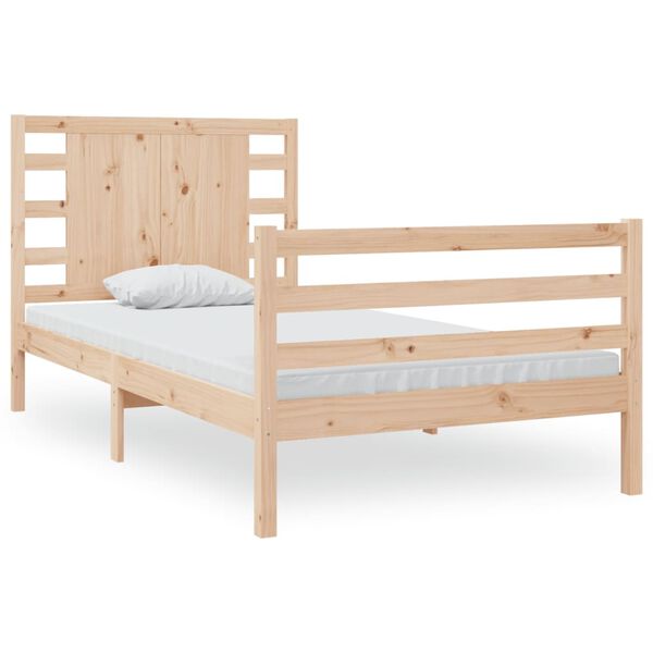 vidaXL Bed Frame without Mattress 90x190 cm Single Solid Wood Pine