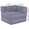 vidaXL Modular Sofa 2 pcs Grey 140 x 70 x 56 cm Fabric