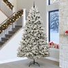 vidaXL Artificial Christmas Tree Green and White 300 cm PVC and Metal