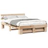 vidaXL Bed Frame with Headboard Brown 150 x 200 cm Solid Pine Wood