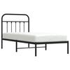 vidaXL Metal Bed Frame without Mattress with Headboard Black 90x190cm