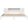 vidaXL Bookcase Bed without Mattress White 180x200 cm Super King Solid Wood Pine