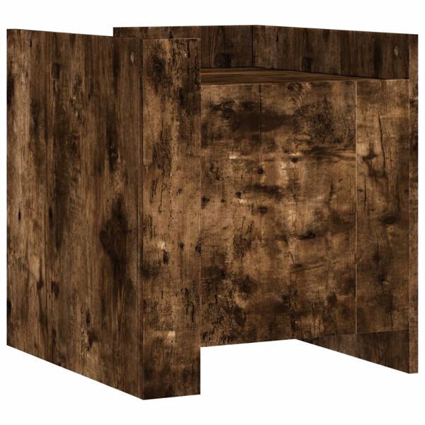 vidaXL Bedside Cabinet Smoked Oak 45x50x50 cm Engineered Wood