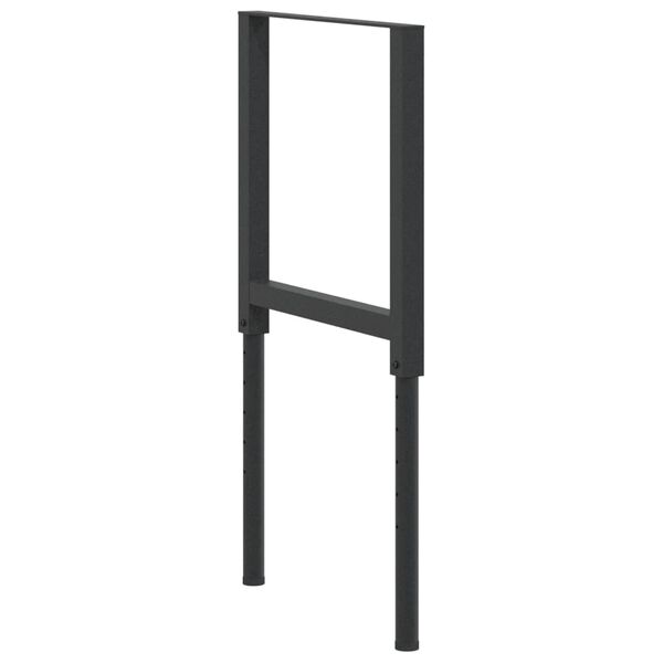 vidaXL Adjustable Work Bench Frames 2 pcs Metal 55x(69-95.5) cm Black