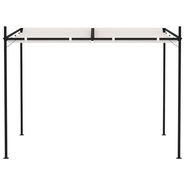 vidaXL Gazebo with Retractable Roof 300x300x233 cm Cream