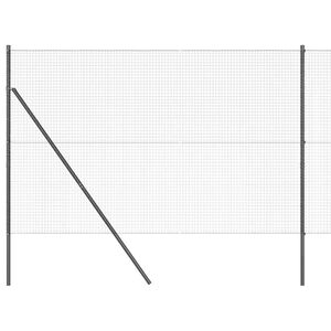 vidaXL Welded Wire Fence Ground Fix 25 x 1.5 m PVC-Coated Steel Grey