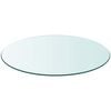 vidaXL Table Top Tempered Glass Round 600 mm