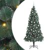 vidaXL Artificial Pre-lit Christmas Tree with Ball Set Green 210 cm
