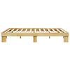 vidaXL Bed Frame without Mattress 140x190 cm Solid Wood Oak