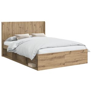 vidaXL Bed Frame with Storage and Headboard 2 pcs Engineered Wood
