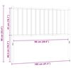 vidaXL Metal Replace Headboard White 100 cm