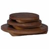 vidaXL Plant Stool 3 pcs Brown Mahogany Wood