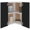 vidaXL Hanging Corner Cabinet Lyon Black 57x57x60 cm Engineered Wood